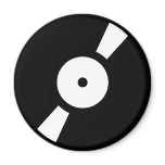 retro vinly record magnets