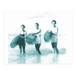 Retro Vintage Bathing Beauties Surfing Post Cards