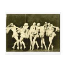 Retro Vintage Beautiful Dancing Women Ballet Dance Post Cards