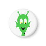 Retro Vintage Comic Toon Green Alien magnets