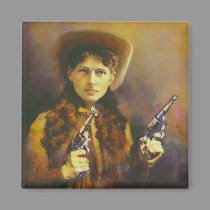 Retro Vintage Cowgirl Magnet magnets