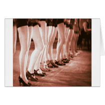 Retro Vintage Dancing Women Beautiful Dancing Legs Cards
