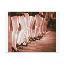 Retro Vintage Dancing Women Beautiful Dancing Legs Post Cards