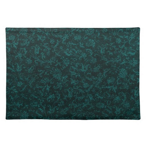 Retro Vintage Dark Teal Placemats Zazzle