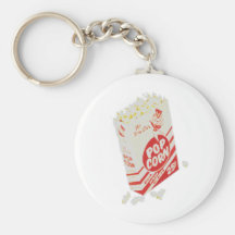 Retro Vintage Movie Theatre Popcorn Keychain