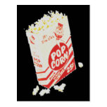 Retro Vintage Movie Theatre Popcorn Post Card