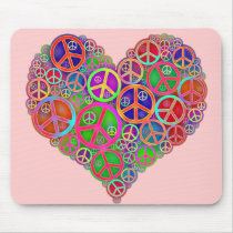 Retro Vintage Peace Heart