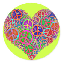 Retro Vintage Peace Heart