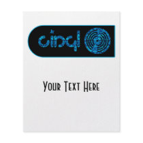Retro Vinyl Logo - Black & Blue