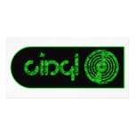 Retro Vinyl Logo - Black & Green photo cards