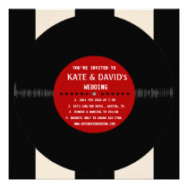 Retro Vinyl Record l Modern Wedding Invitation invitations