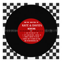 Retro Vinyl Record l Modern Wedding Invitation invitations
