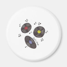 Retro Vinyl Records Magnets