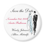 Retro Wedding, Save the Date - Customised magnets