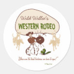 Retro 'Western Rodeo' Round Sticker