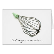 Retro Whisk Cooking Utensil Funny Greeting Card
