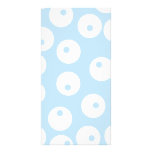 Retro white and light blue pattern. photo card