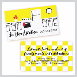 Retro white kitchen cooking culinary business card business cards