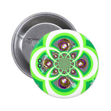 Retro white purple and green turntable pin