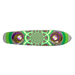 Retro white purple and green turntable
