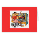 Retro Woman in Kitchen cards
