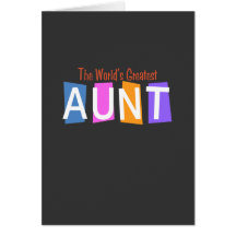 Retro World's Greatest Aunt Greeting Card