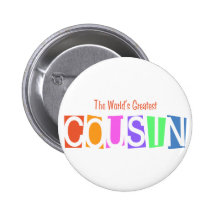 Retro World's Greatest Cousin Button