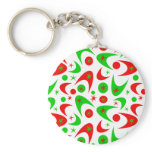 Retro Xmas Boomerang Key Chain
