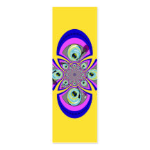 Retro yellow purple turntable design business cards