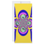 Retro yellow purple turntable design rack cards