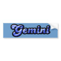 Retro Zodiac Gemini bumper stickers