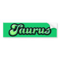 Retro Zodiac Taurus bumper stickers