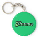 Retro Zodiac Taurus keychains