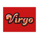 Retro Zodiac Virgo postcards
