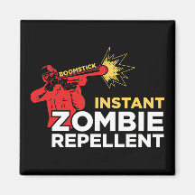 Retro Zombie Repellent, Survival Horror Fridge Magnets