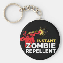 Retro Zombie Survival Horror- Boomstick Repellent Key Chain
