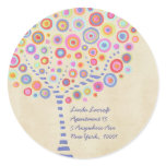 Return Address Candy Retro Tree Label Sticker