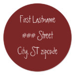 return address label round sticker
