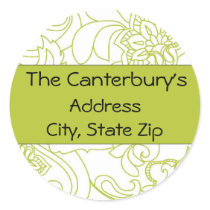 Return Address Round Sticker