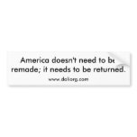 Return America Bumper Bumper Stickers