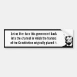 Return Government to Constitution (Lincoln) Bumper Sticker