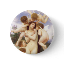 Return of Spring (Le Printemps) by Bouguereau Buttons