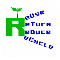 Reuse Return Reduce Recycle T shirts and Gifts posters