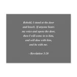 REVELATIONS 3:20 Bible Verse postcards