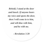 REVELATIONS 3:20 stickers