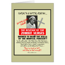 Revenge of the Zombie Nurses Greeting Card