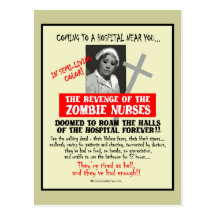 Revenge of the Zombie Nurses Post Card
