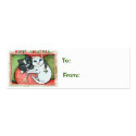 Reversible Christmas Cats Gift Tag business cards