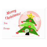 Reversible Christmas Cats / Girls Gift Tag Business Cards
