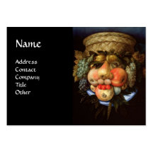 Reversible Head with Basket of Fruit Business Card Template